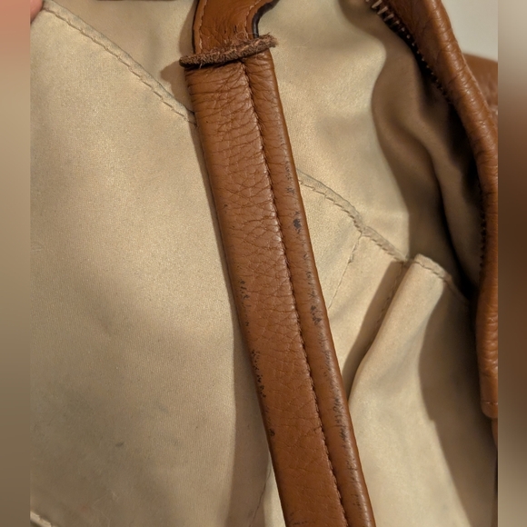 Coach Brown Pebble Leather Zip Top Park Hobo Shoulder Bag - Picture 8 of 11